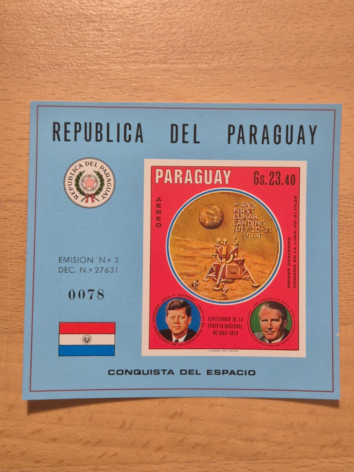Paraguay 1970 ruimtevaart, Ophalen of Verzenden, Postfris, Zuid-Amerika