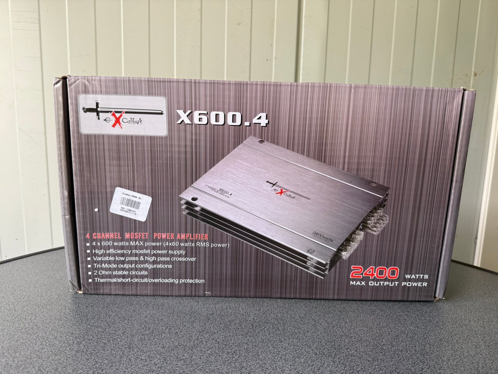 Excalibur X600.4 - Autoversterker - 4-Kanaals - 2400W Piek, Ophalen of Verzenden, Zo goed als nieuw