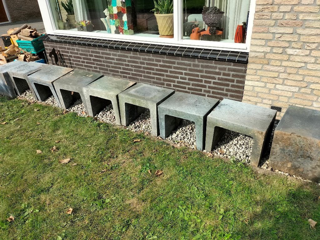 8 stuks Betonnen U-elementen 50x40x40cm, Ophalen, Gebruikt, Beton, Overige typen