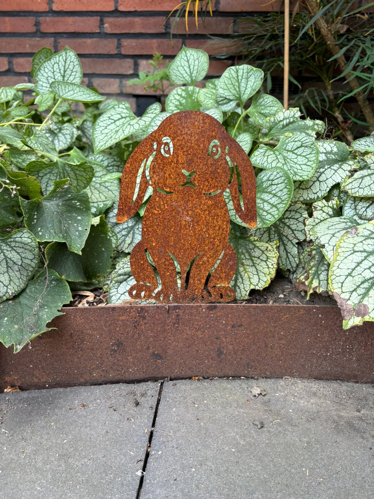 Konijn tuinprikker cortenstaal, Ophalen of Verzenden, Nieuw