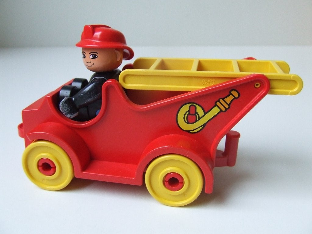 Duplo set 2635 – Brandweer- / ladderwagen / Fire Truck, Gebruikt, Ophalen of Verzenden, Compleet, Duplo