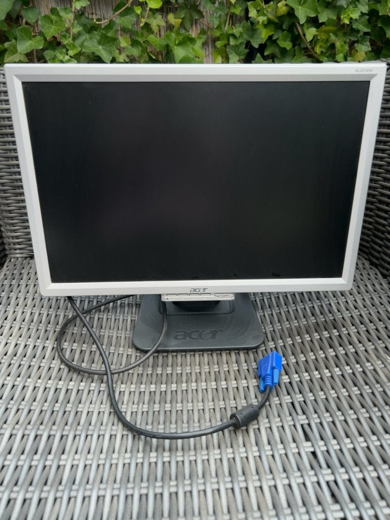 Acer AL2016W 20 inch LCD monitor + VGA kabel, Ophalen, Acer., VGA, 60 Hz of minder