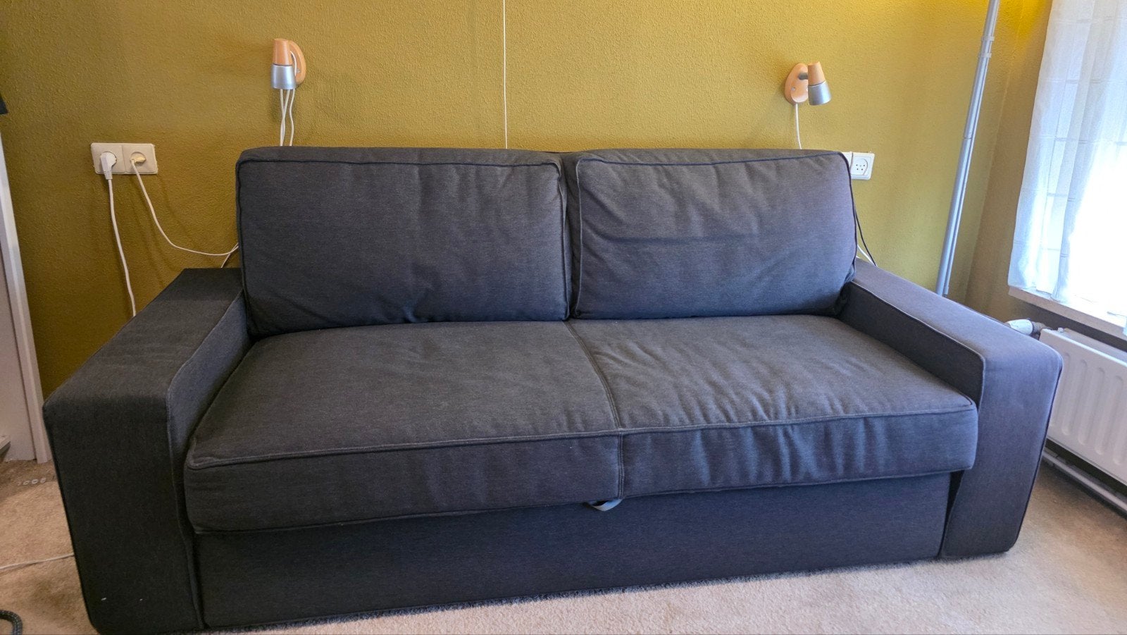 IKEA Vilasund slaapbank - nauwelijks gebruikt, Ophalen, Zo goed als nieuw, Tweepersoons, Blauw