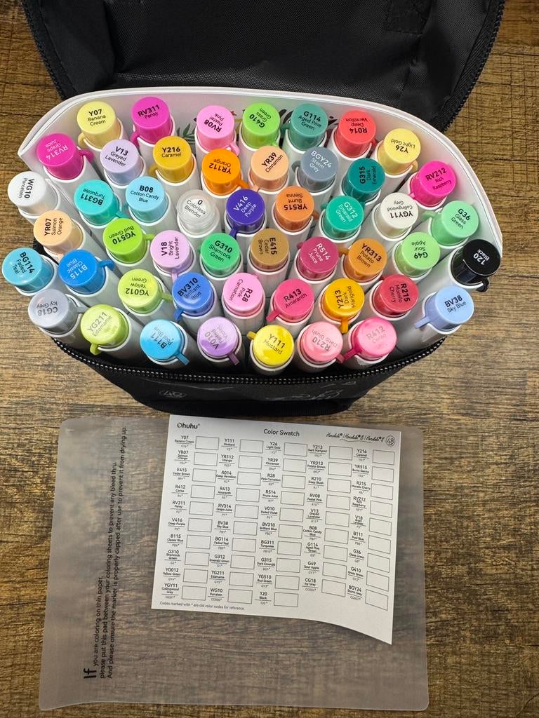 Ohuhu Honolulu² 48 Brush and Chisel Alcohol Markers, Ophalen of Verzenden, Nieuw, Potlood of Stift