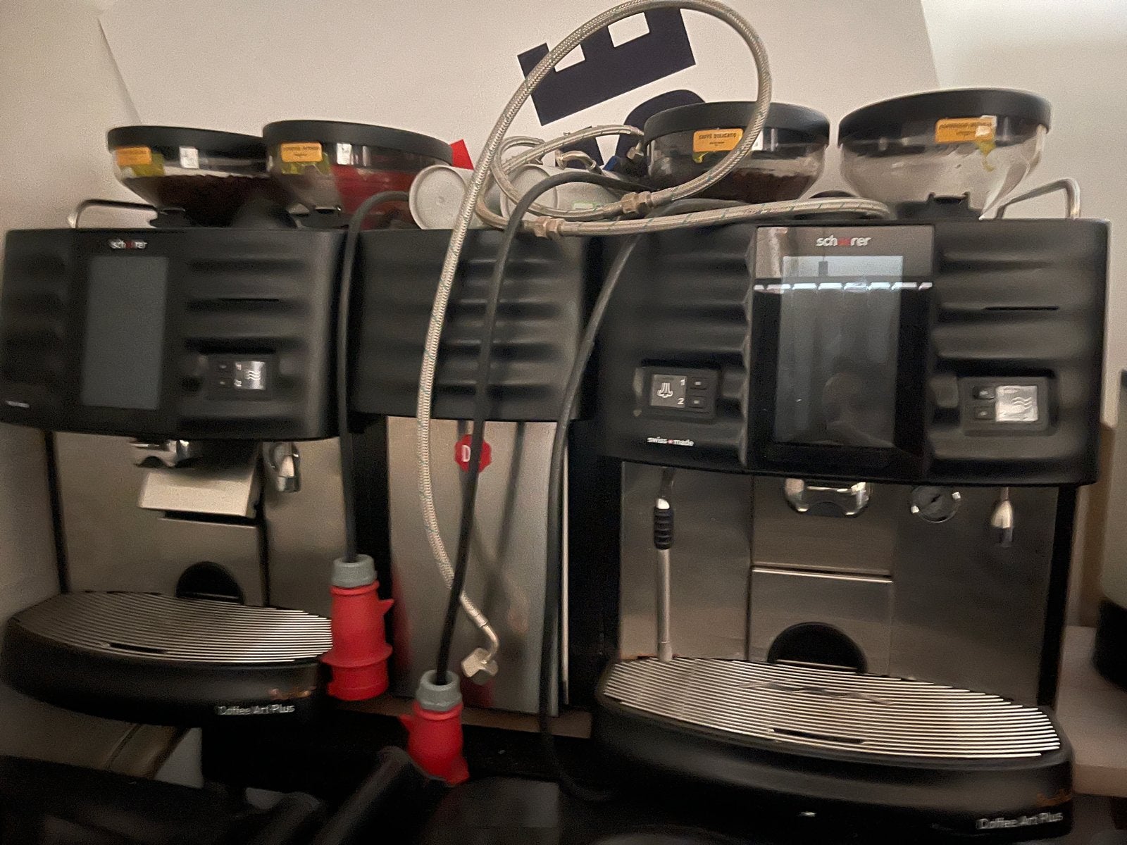 Professionele Schaerer Caffe Art dubbele koffiemachine, Ophalen, Gebruikt, Koffie en Espresso