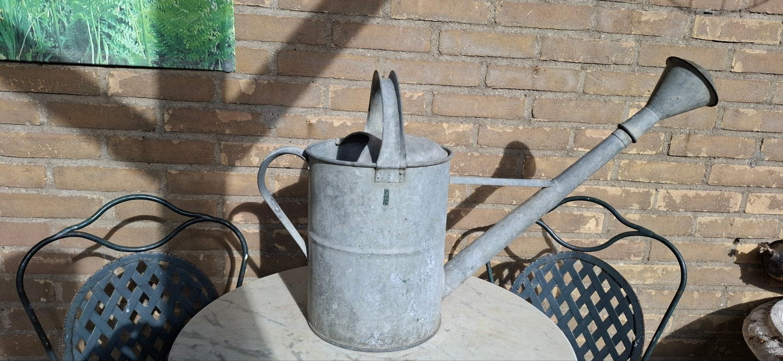 Zinken gieter 10 liter - Zo goed als nieuw, Ophalen of Verzenden, Zo goed als nieuw, Metaal