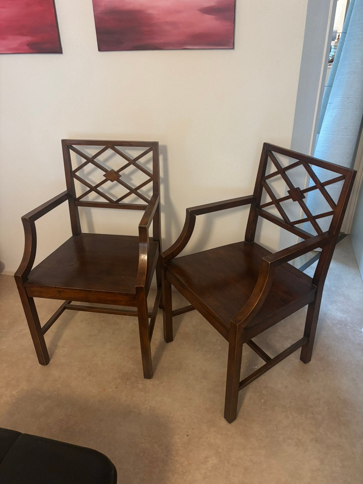 twee leuke houten stoelen, Huis en Inrichting, Stoelen, Ophalen