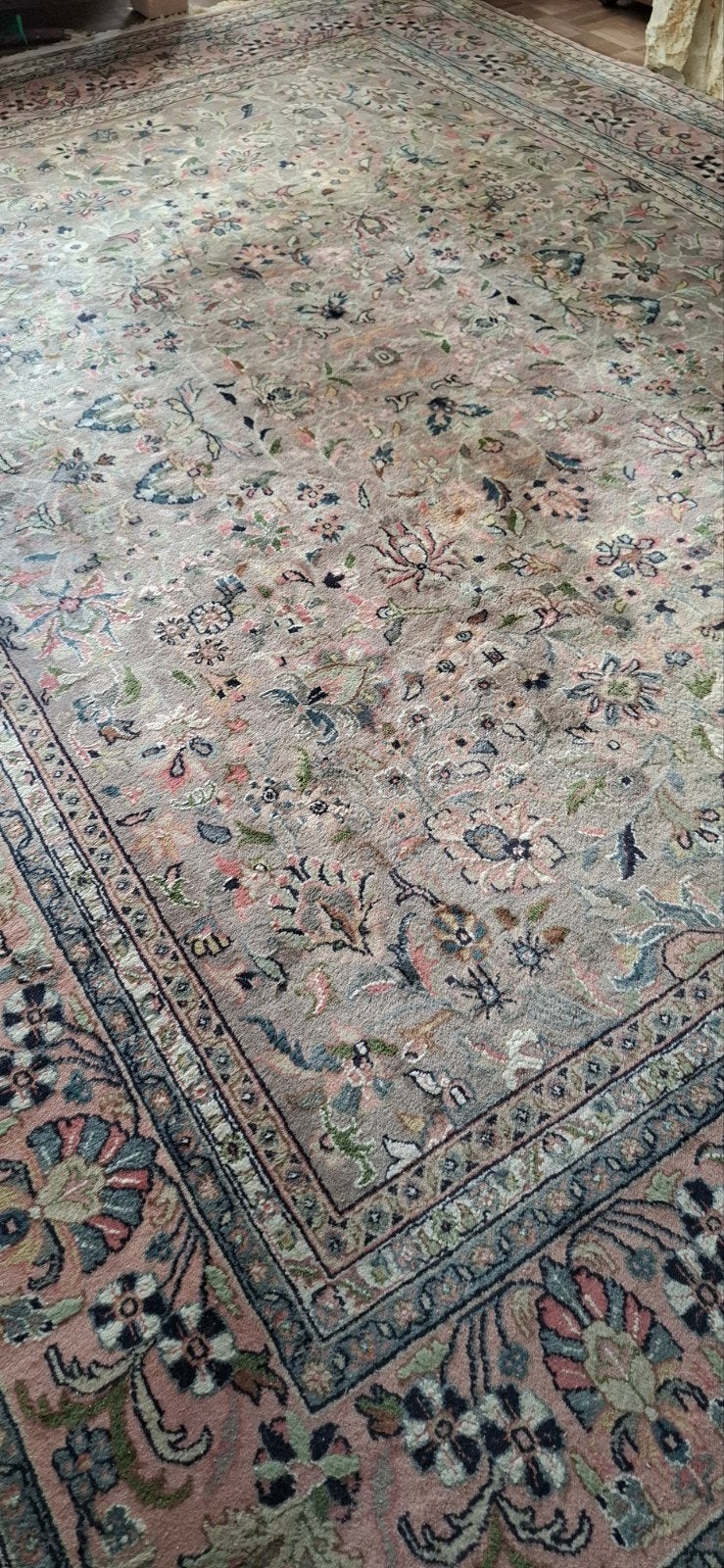 Vintage Perzisch tapijt - 350 x 250 cm, Vintage, Klassiek, Perzisch, Gebruikt, Groen, 200 cm of meer