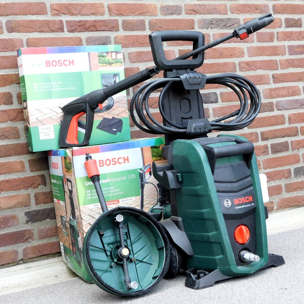 Bosch Hogedrukreiniger (defect) + accessoires, Gebruikt, Ophalen of Verzenden, Met regelbare waterdruk, Bosch