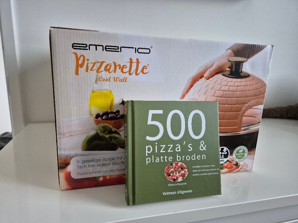 Emerio Pizzarette + boek, Ophalen, Minder dan 45 cm, Overige merken, Pizzaoven
