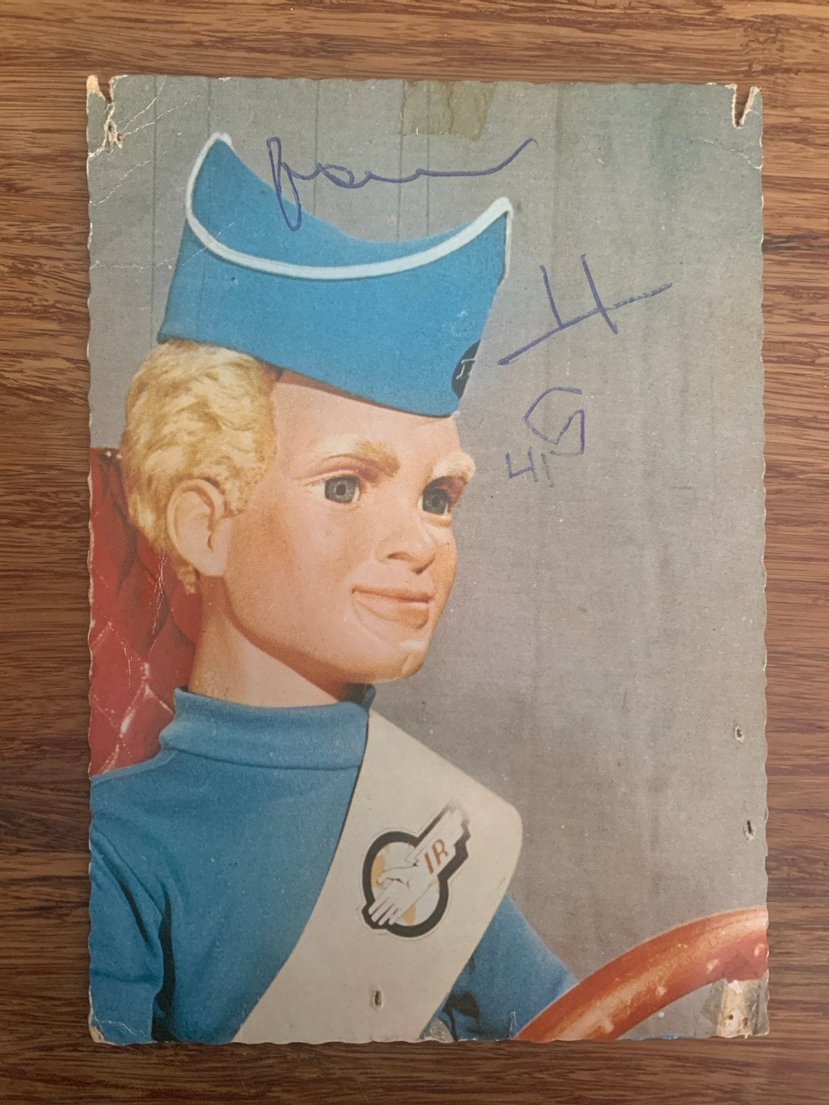 Vintage Thunderbirds Ansichtkaart - Alan Tracy, Ophalen of Verzenden, 1940 tot 1960, Gelopen