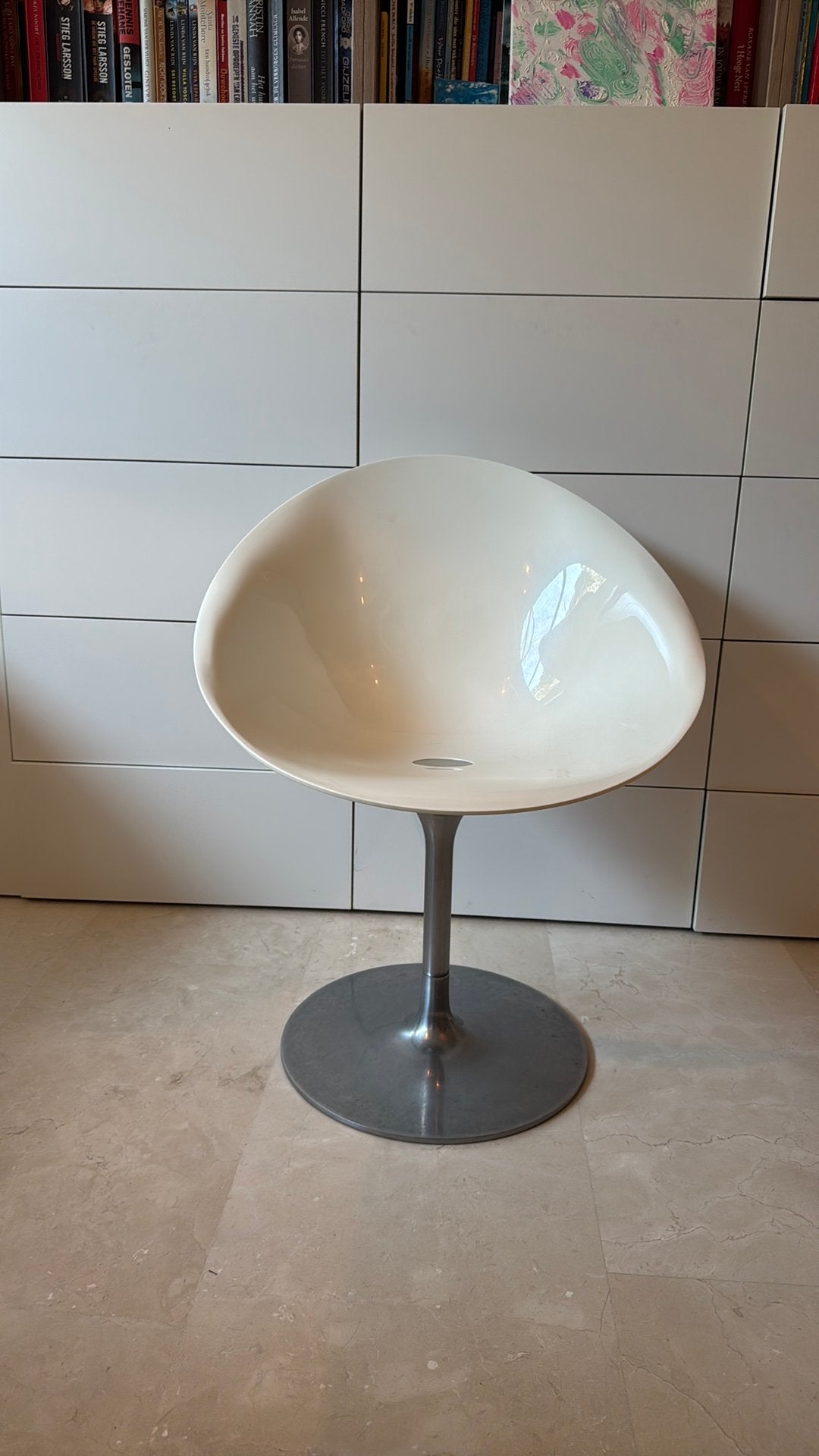 Kartell Ero|S| draaistoel – Philippe Starck – 4 stuks  Wit, Ophalen, Kunststof, Gebruikt, Rond