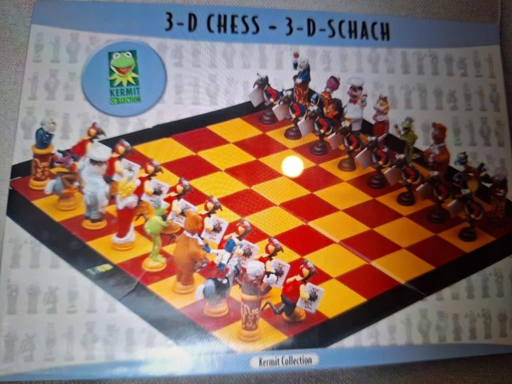 3-D Schaakspel Kermit Collection, Een of twee spelers, Ophalen of Verzenden, Gebruikt, Kermit Collection