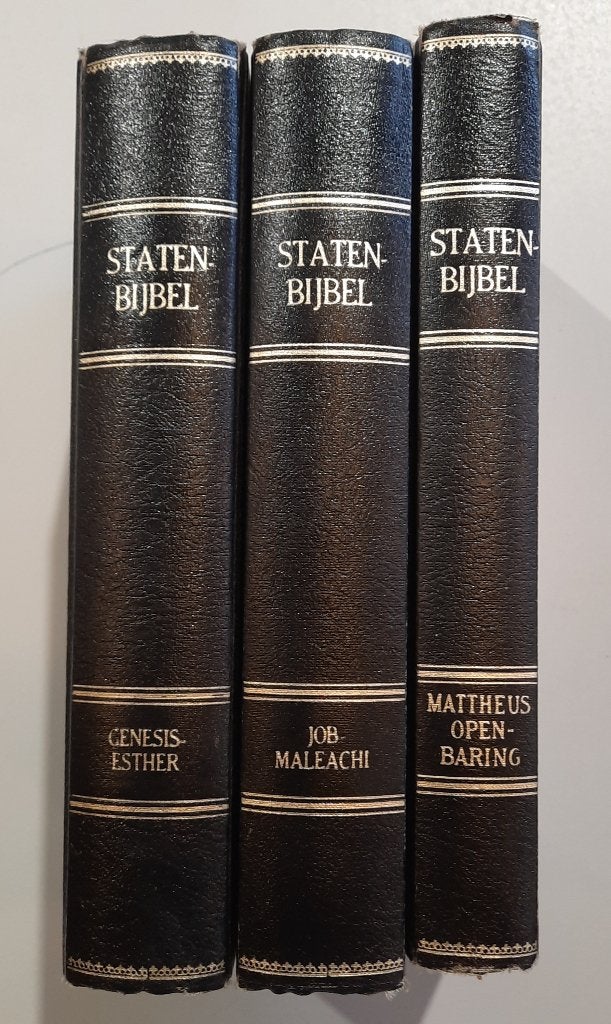 Keur - Statenbijbel, 3 dln, compleet, Den Hertog - 1957, Gelezen, Ophalen of Verzenden, Christendom | Protestants, Diverse auteurs