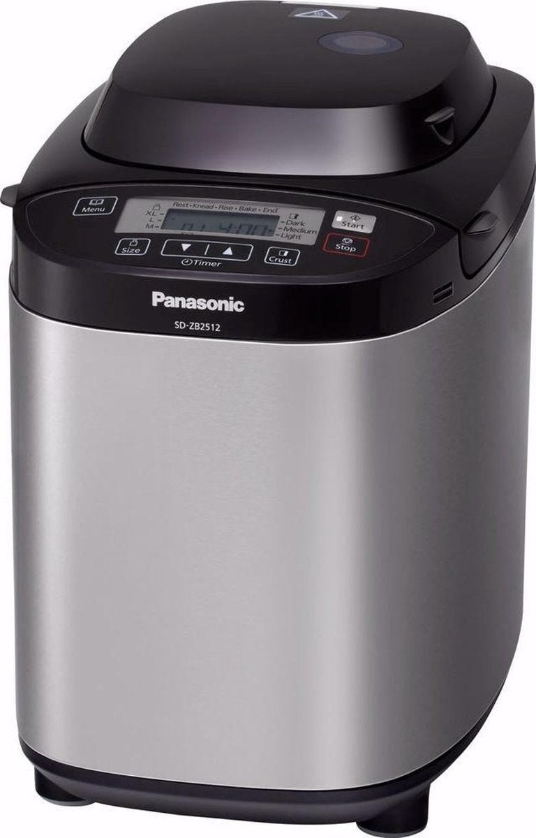 Panasonic SD-ZB2512 Broodbakmachine, timer, automatisch, Met timer, Gebruikt, Meer dan 10 programma's, 800 tot 1200 gram deeg