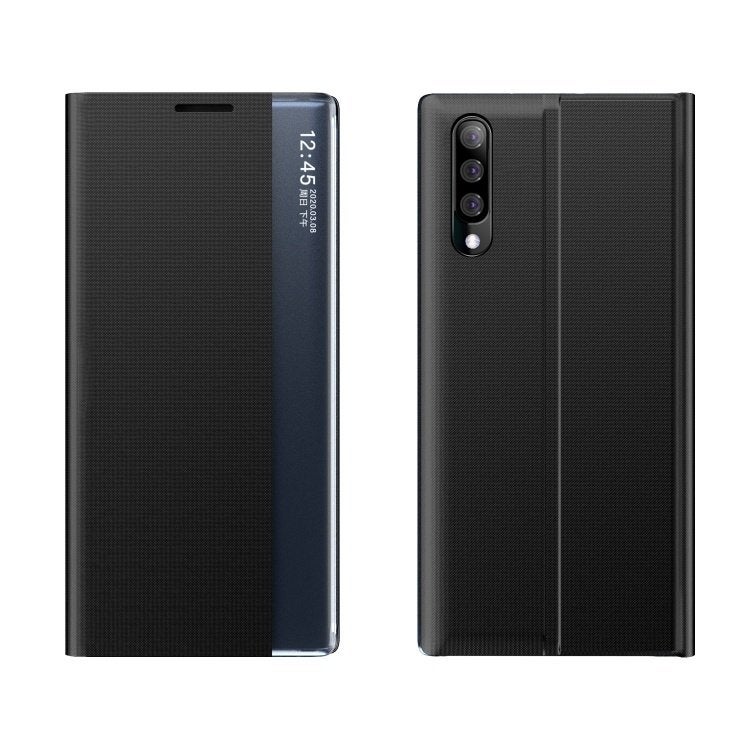 Smart Clear View Stand Cover Set for Galaxy A50 /A50S _Zwart, Verzenden, Nieuw, Hoesje of Tasje