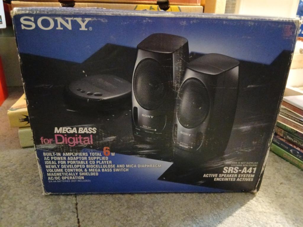 Sony boxen in doos compleet speakers srs a41, Ophalen of Verzenden, Minder dan 60 watt, Front, Rear of Stereo speakers, Sony