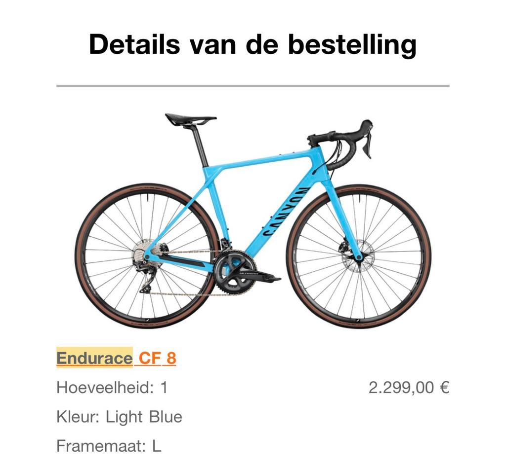 Canyon Endurace te koop met Ultegra Powermeter, Gebruikt, Carbon, Heren, Meer dan 20 versnellingen