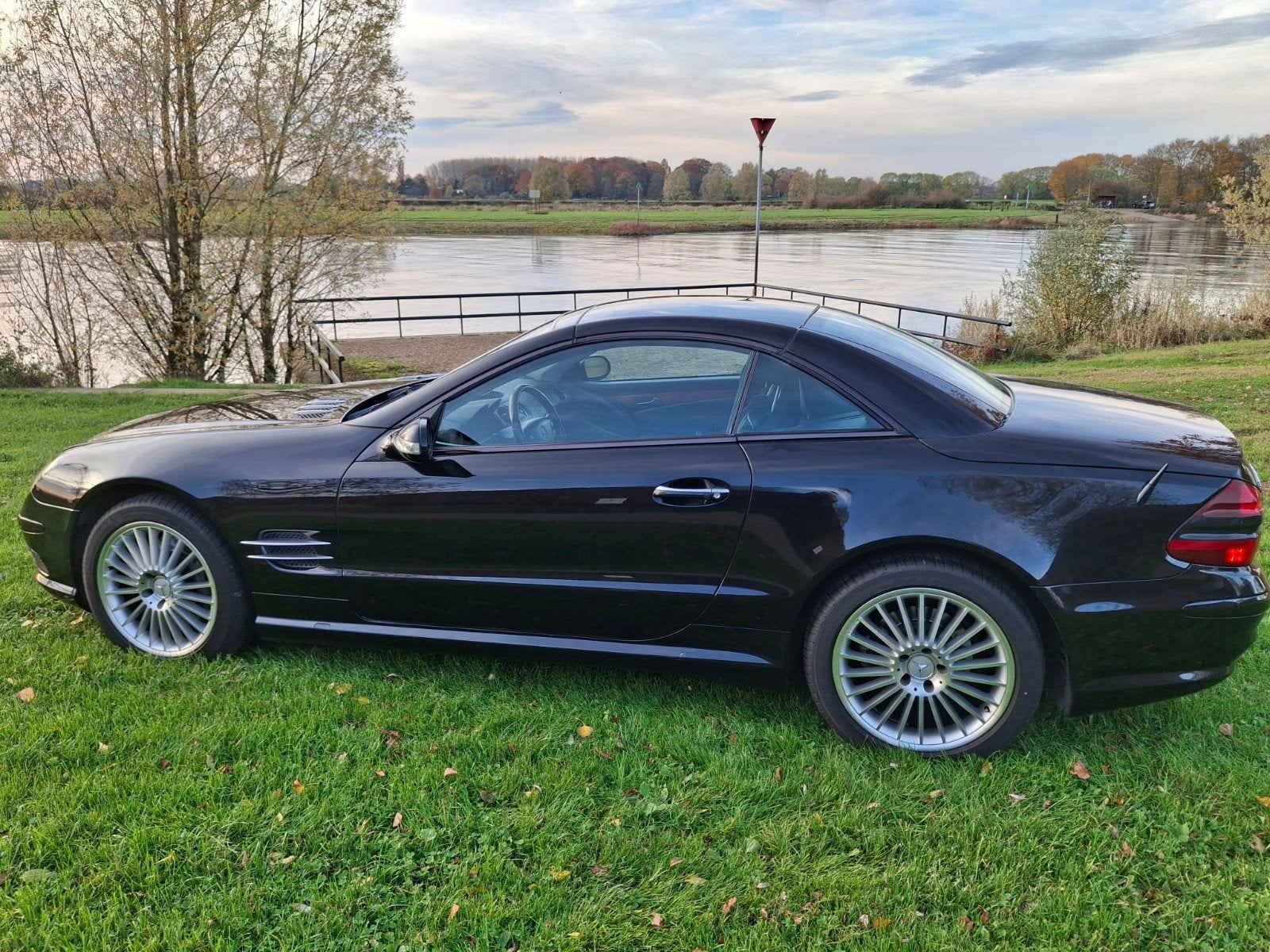 Mercedes-Benz SL 5.0 Sl500 Roadster AUT 2003 Zwart, Auto's, Mercedes-Benz, Automaat, Achterwielaandrijving, 8 cilinders, Cabriolet
