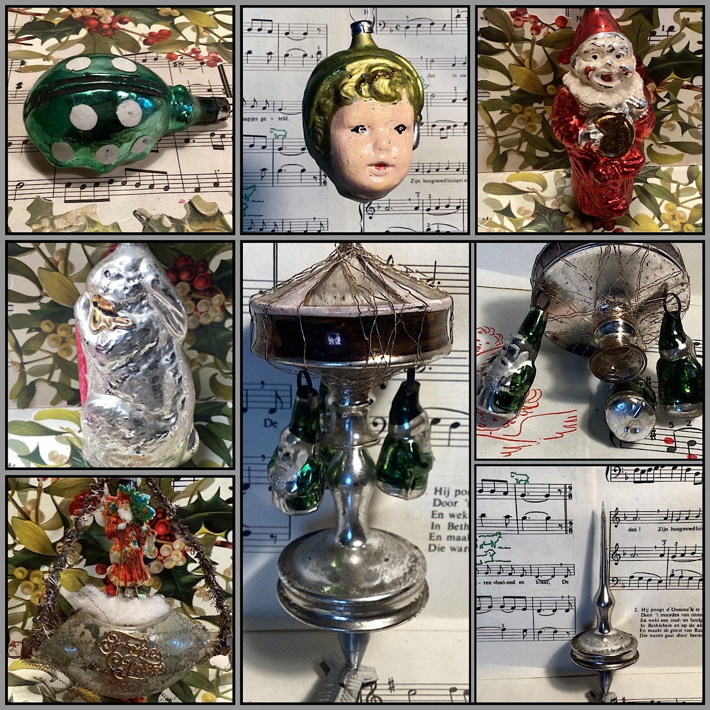 Mooie oude zeldzame kerstballen bij Puurnostalgie op de site, Ophalen of Verzenden