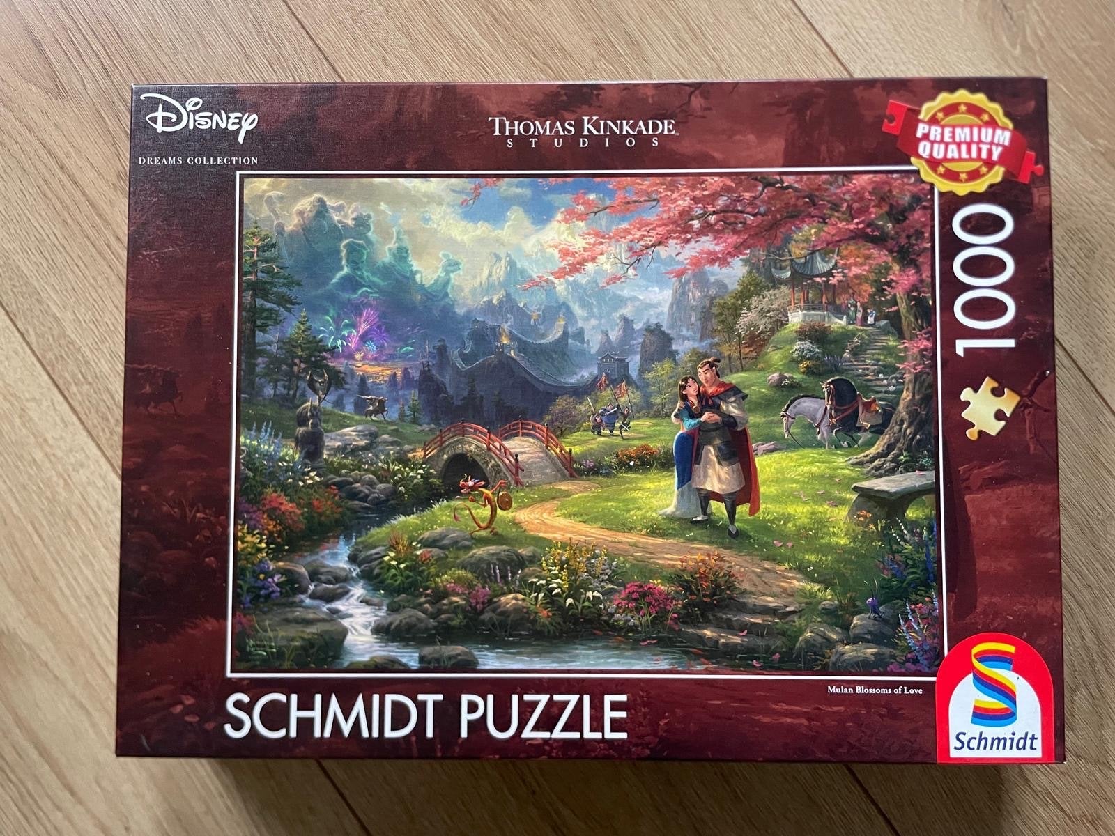 Schmidt Puzzle Disney Mulan Thomas Kinkade 1000 stukjes NIEU, Kinderen en Baby's, Speelgoed | Kinderpuzzels, Ophalen of Verzenden