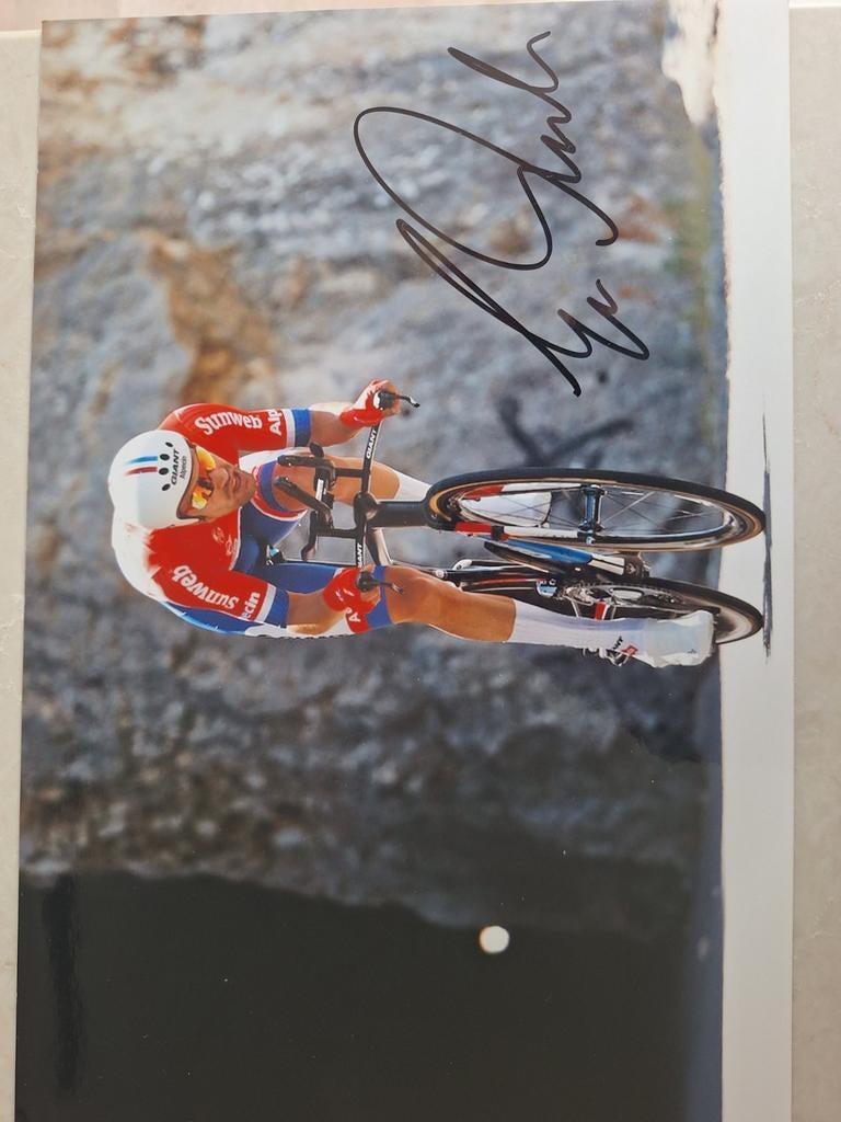 Tom Dumoulin A4 origineel getekende foto, Ophalen of Verzenden, Nieuw, Overige typen