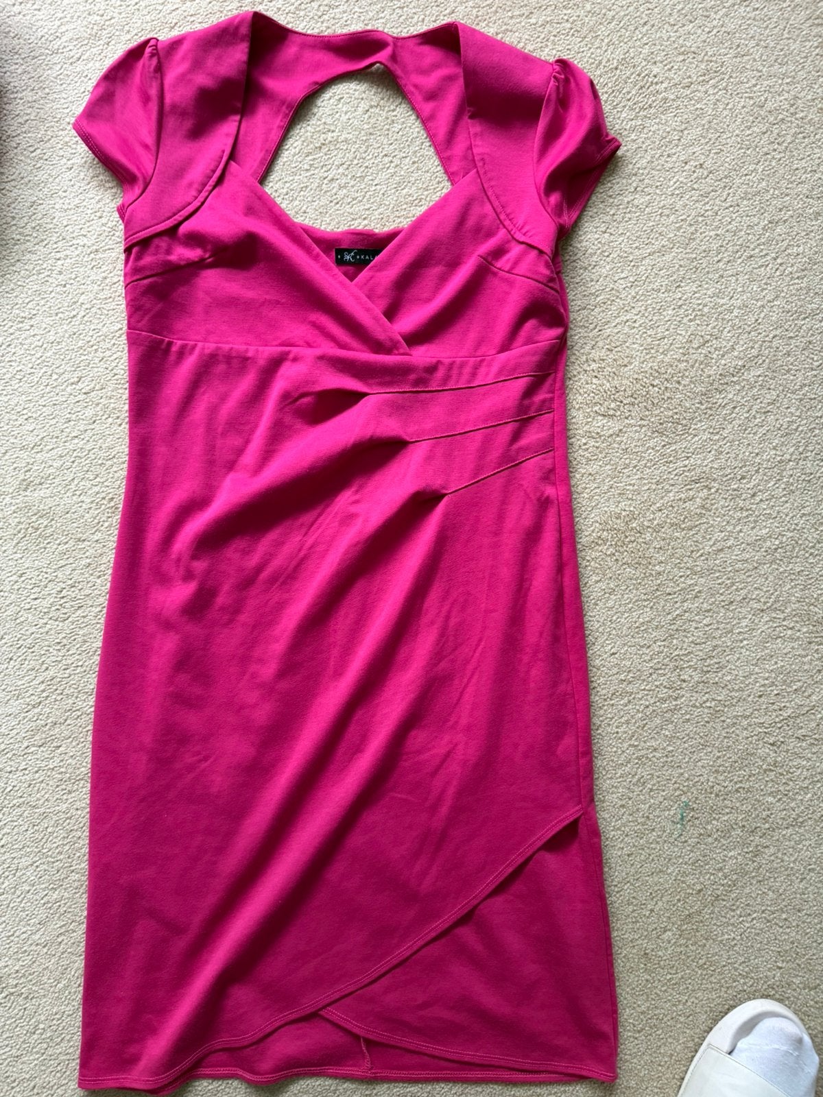 Kala jurk fuchsia roze mt L, Kleding | Dames, Jurken, Maat 38/40 (M), Ophalen of Verzenden, Zo goed als nieuw, Knielengte