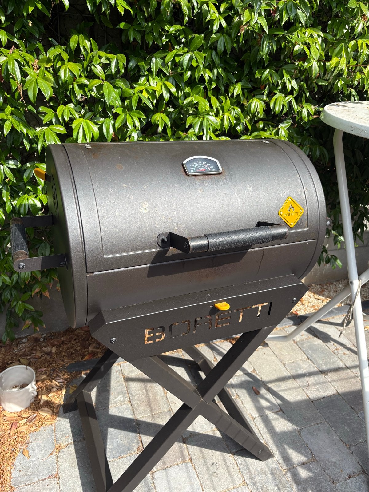 Boretti houtskool BBQ met hoes, Ophalen, Gebruikt