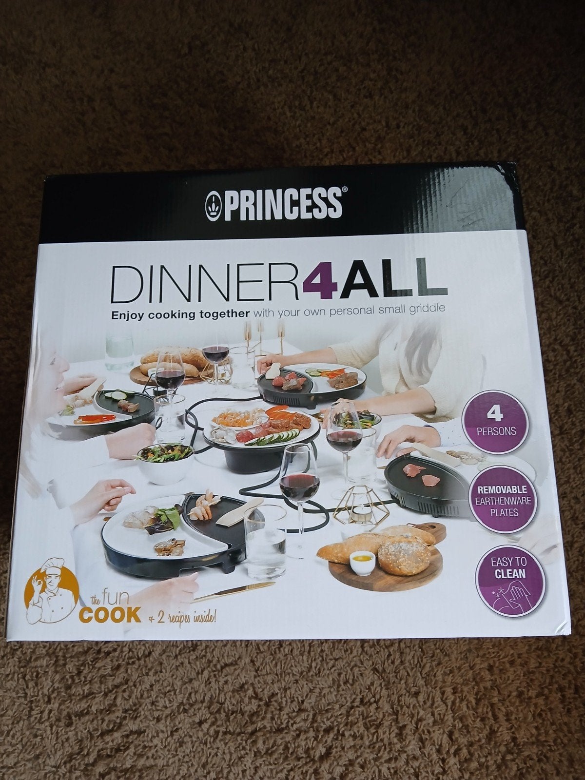 Princess Dinner4All Gourmetstel voor 4 personen, Witgoed en Apparatuur, Ophalen of Verzenden, Nieuw, Minder dan 4 personen