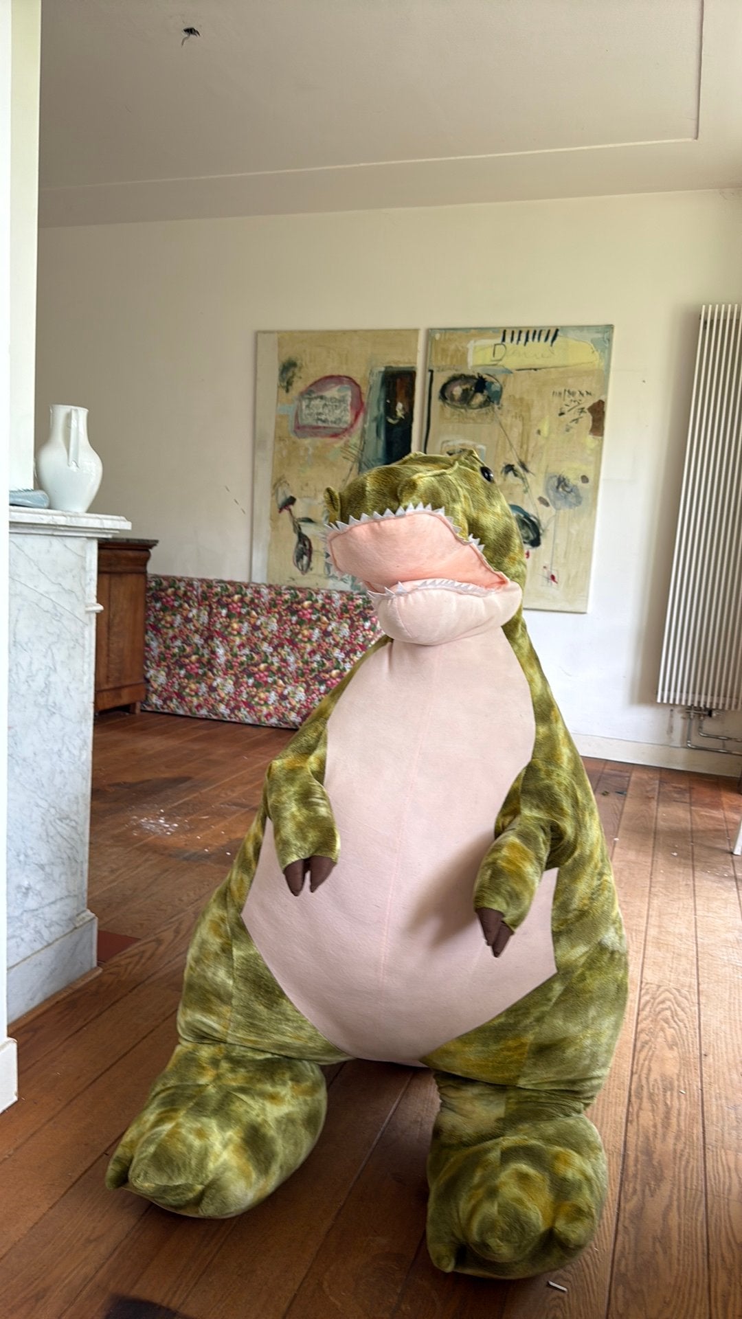 Unieke XXL Dino Knuffel – 130 cm hoog, Ophalen, Zo goed als nieuw, Overige typen
