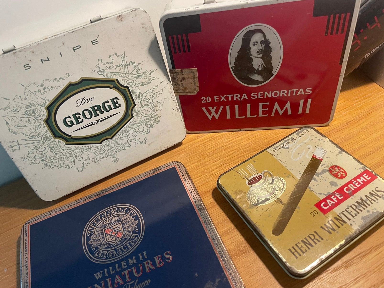Oude sigaren blikken (leeg), Verzamelen, Blikken, Ophalen of Verzenden, Overige