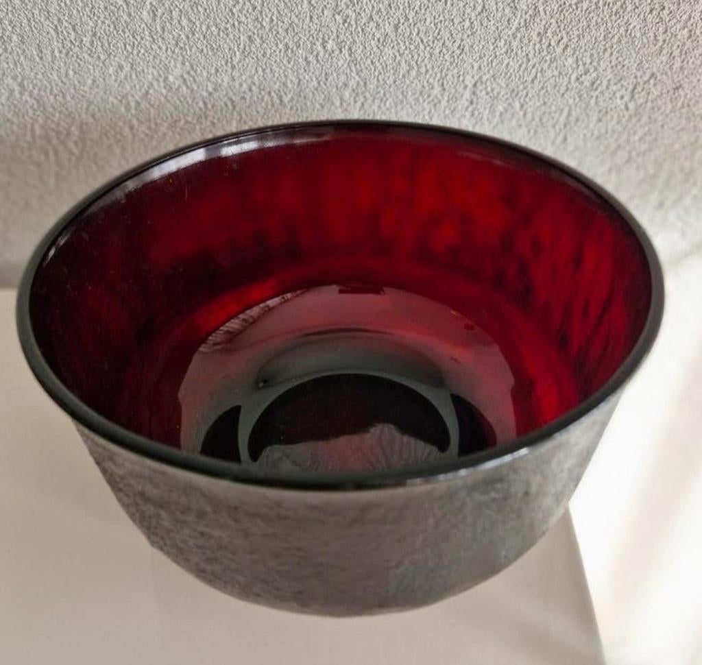Arcoroc Sierra Schaal Rood, Ophalen of Verzenden, Zo goed als nieuw, Rond, Glas