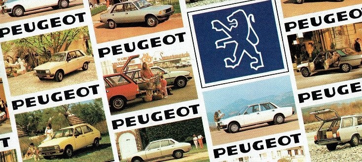 Folder Peugeot modellen (1982), Verzenden, Gelezen, Peugeot