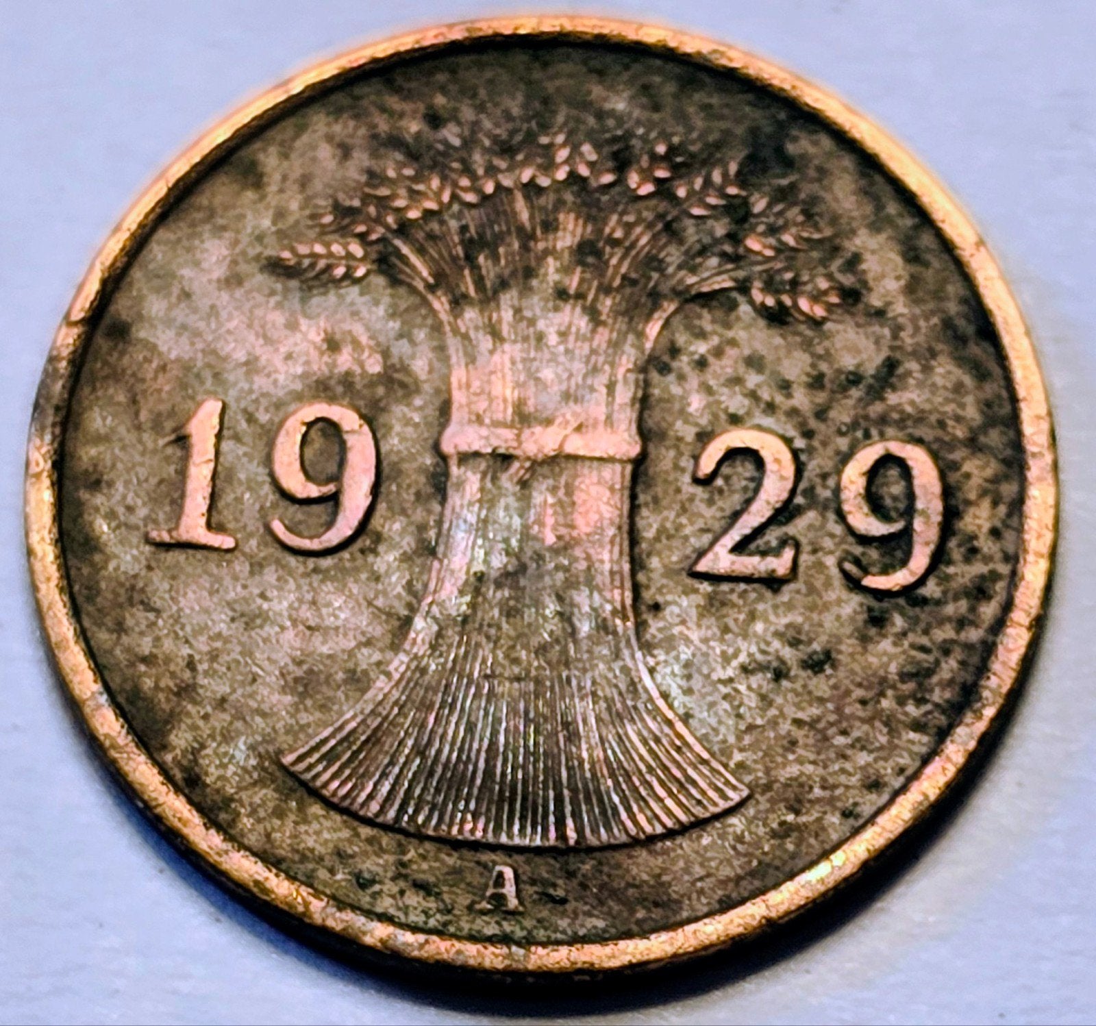Duitse 1 Reichspfennig munt 1929, Ophalen of Verzenden, Duitsland, Losse munt