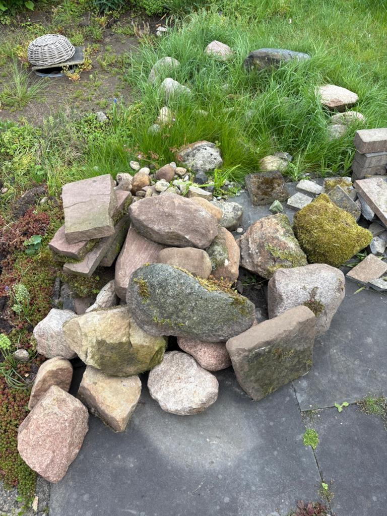 Partij sierstenen voor tuin of decoratie, Ophalen, Overige materialen, Gebruikt, Kei