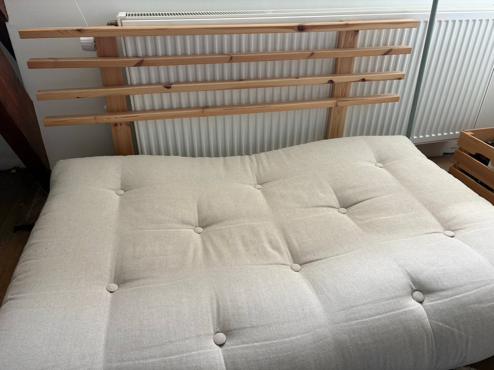 Slaapbank Karup design Shin Shano, Ophalen, Gebruikt, Tweepersoons, 140 cm