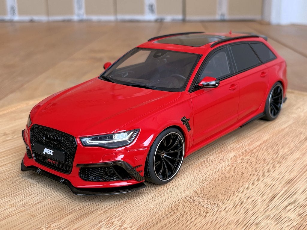 Audi RS6+ Avant ABT C7 rood 1:18 GT Spirit GT736 zeldzaam, Ophalen of Verzenden, Zo goed als nieuw, Auto, Overige merken