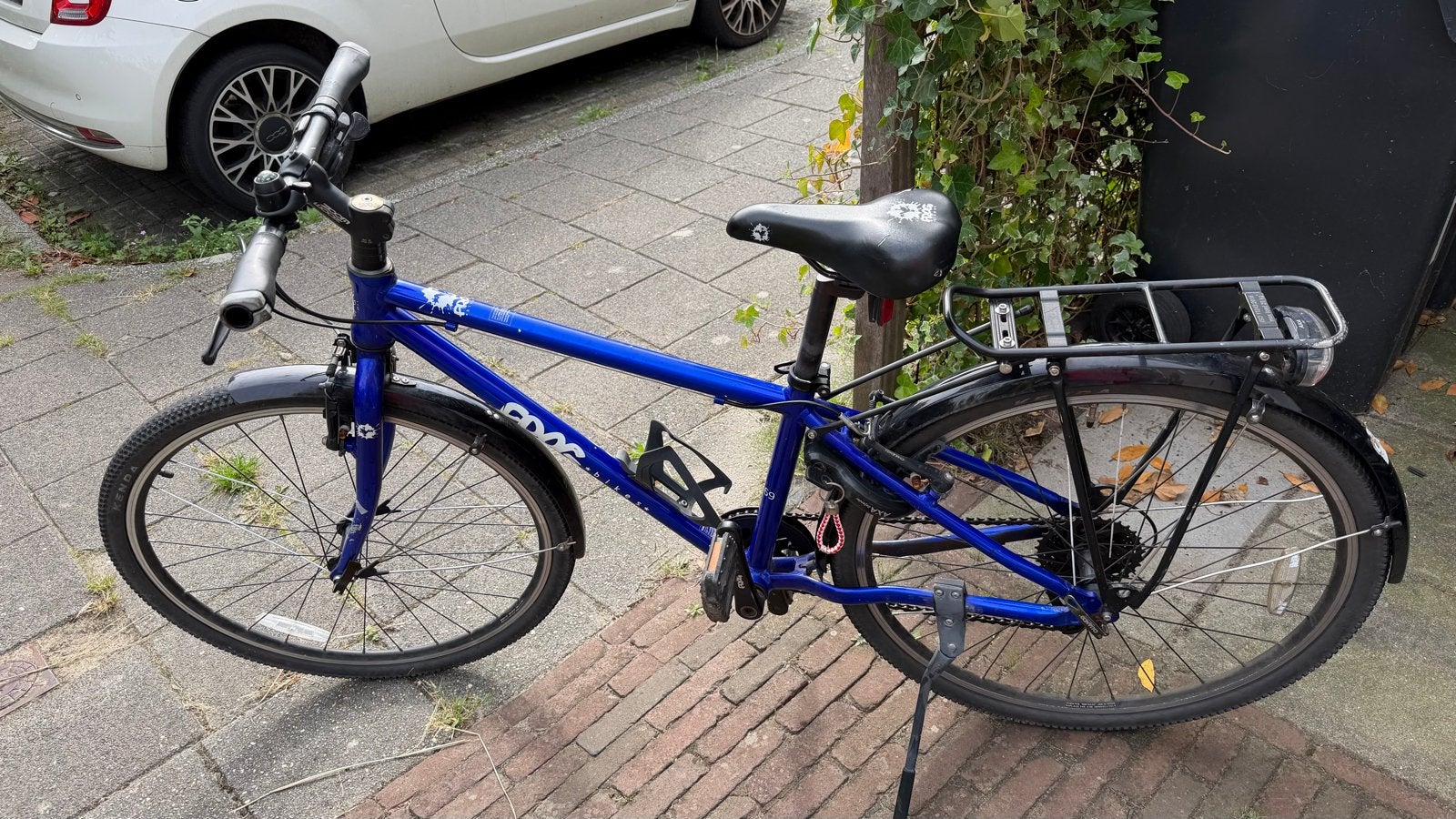 Frog 69 kinderfiets Koningsblauw, Ophalen, Gebruikt, Velgrem, 20 inch of meer