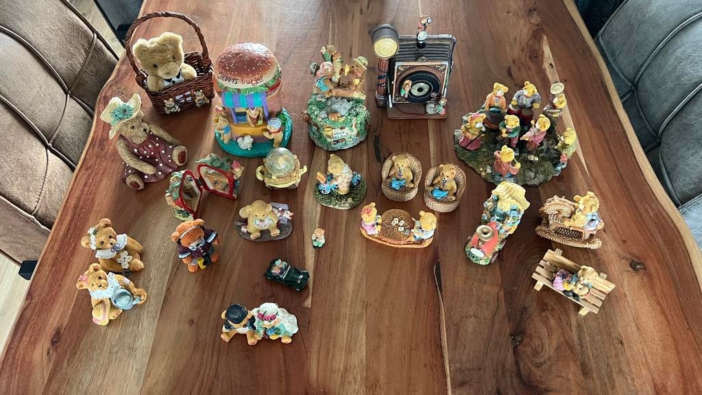 Leuke verzameling beren met 2 muziekdozen, werkend., Ophalen, Zo goed als nieuw, Beeldje, Cherished Teddies
