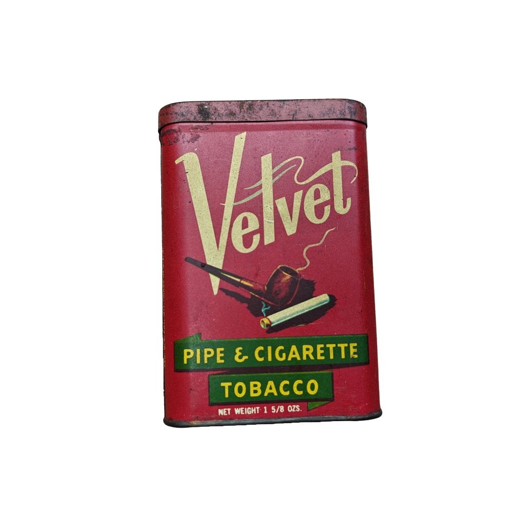 WWII US Tobacco Tin Velvet, Ophalen of Verzenden, Amerika, Embleem of Badge
