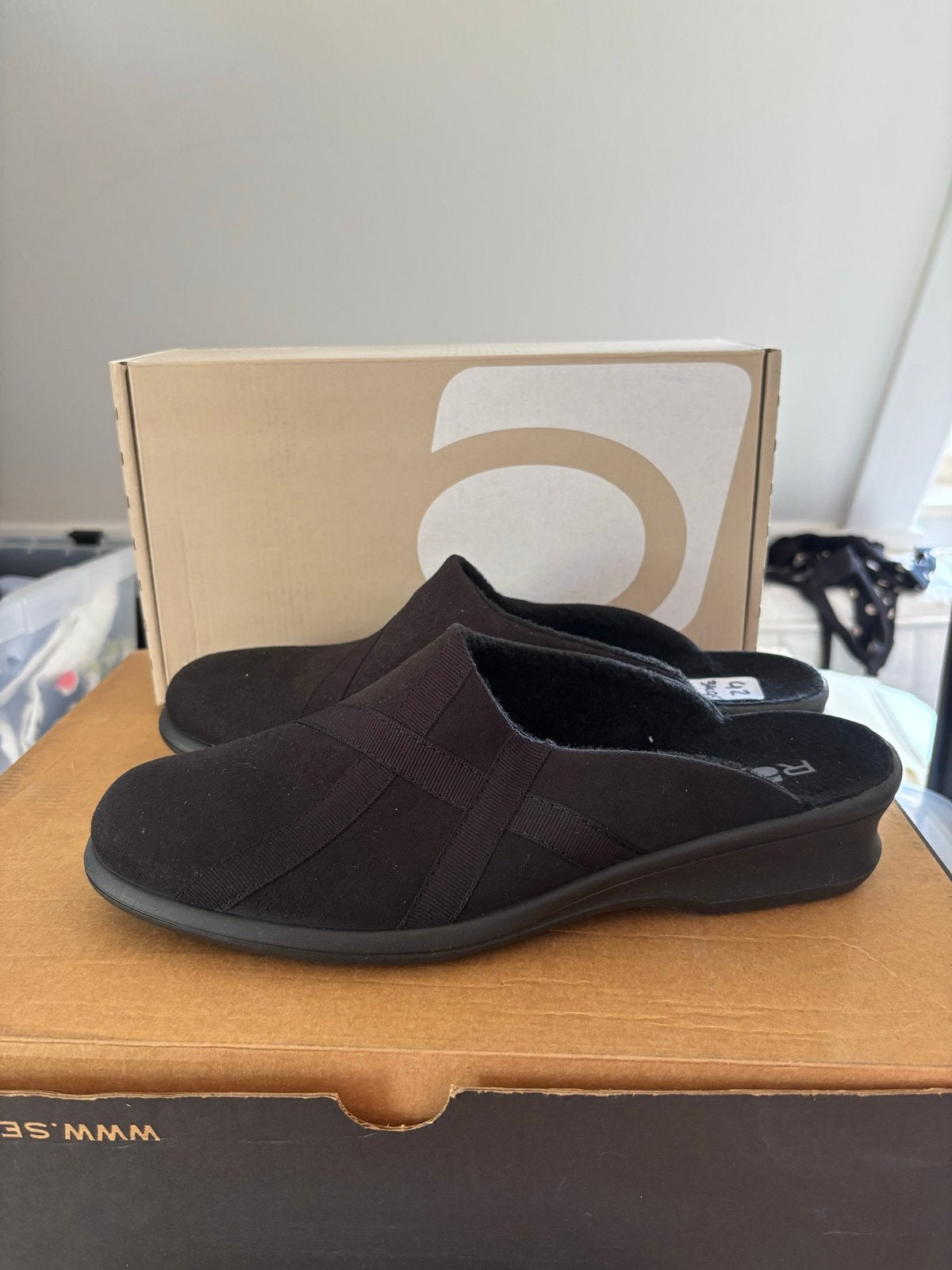 Rohde pantoffels zwart maat 42, Zwart, Nieuw, Ophalen of Verzenden, Pantoffels of Sloffen