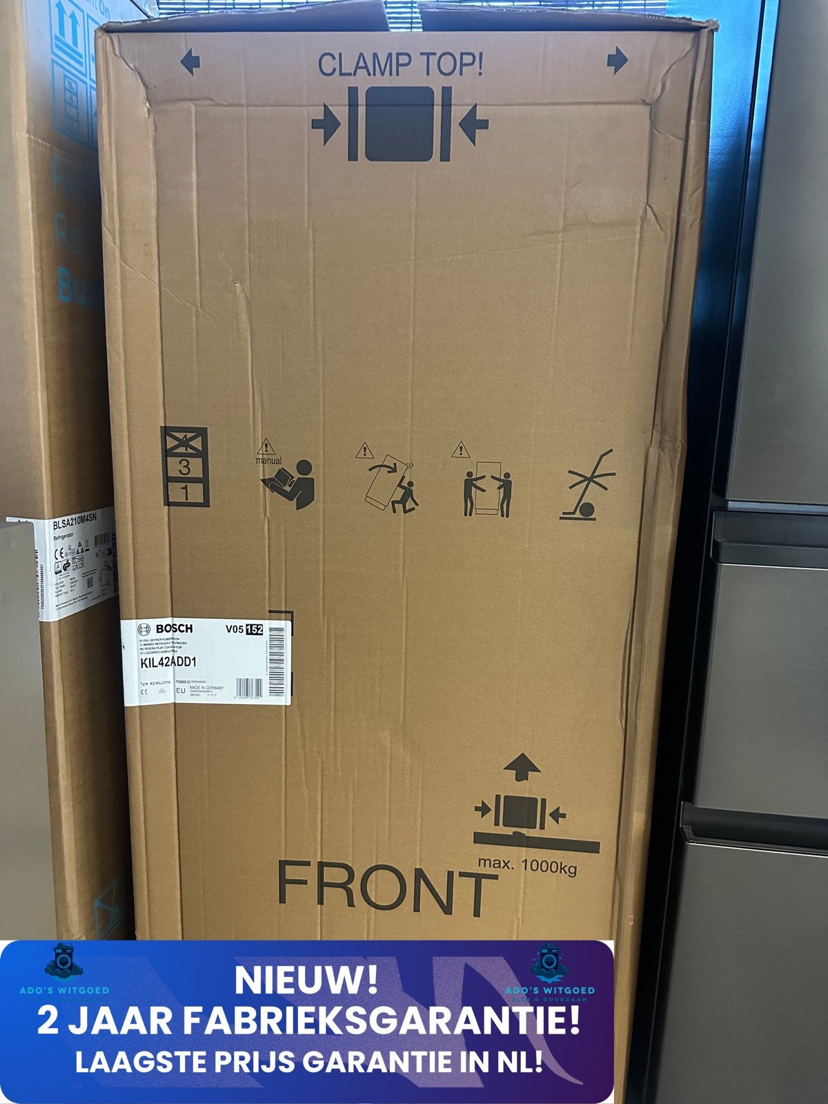BOSCH Serie 6 122CM Inbouw koelkast 27dB KIL42ADD1, Witgoed en Apparatuur, Koelkasten en IJskasten, 120 tot 140 cm, 200 liter of meer
