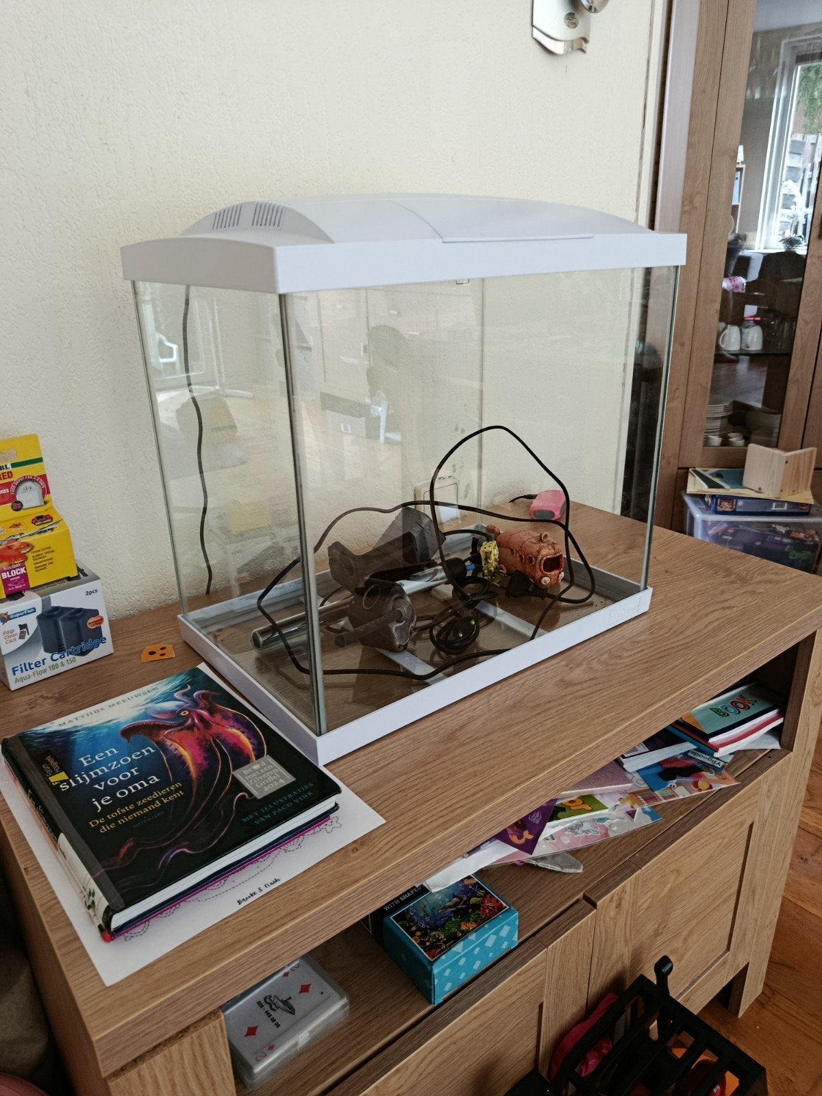 superfisch aquarium 50 ltr compleet weg, Dieren en Toebehoren, Ophalen, Verwarming, Gebruikt, Leeg aquarium