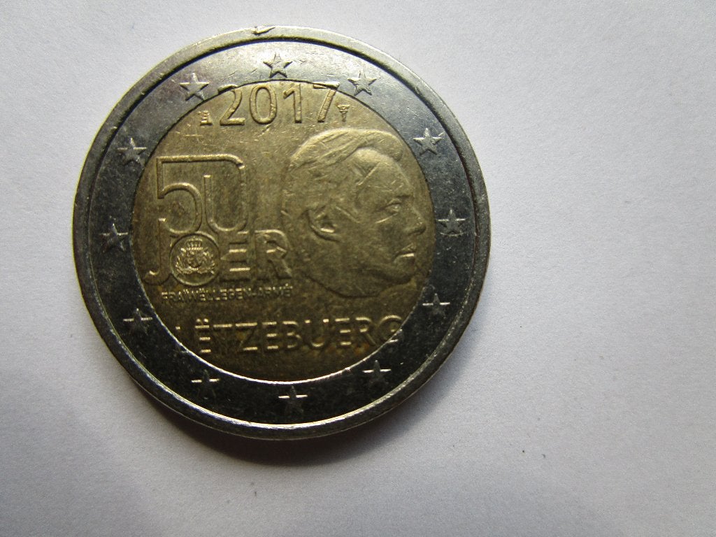2 euro munt 50 jaar vrijwillig leger 2017 Luxemburg, Verzenden, Luxemburg, 2 euro, Losse munt