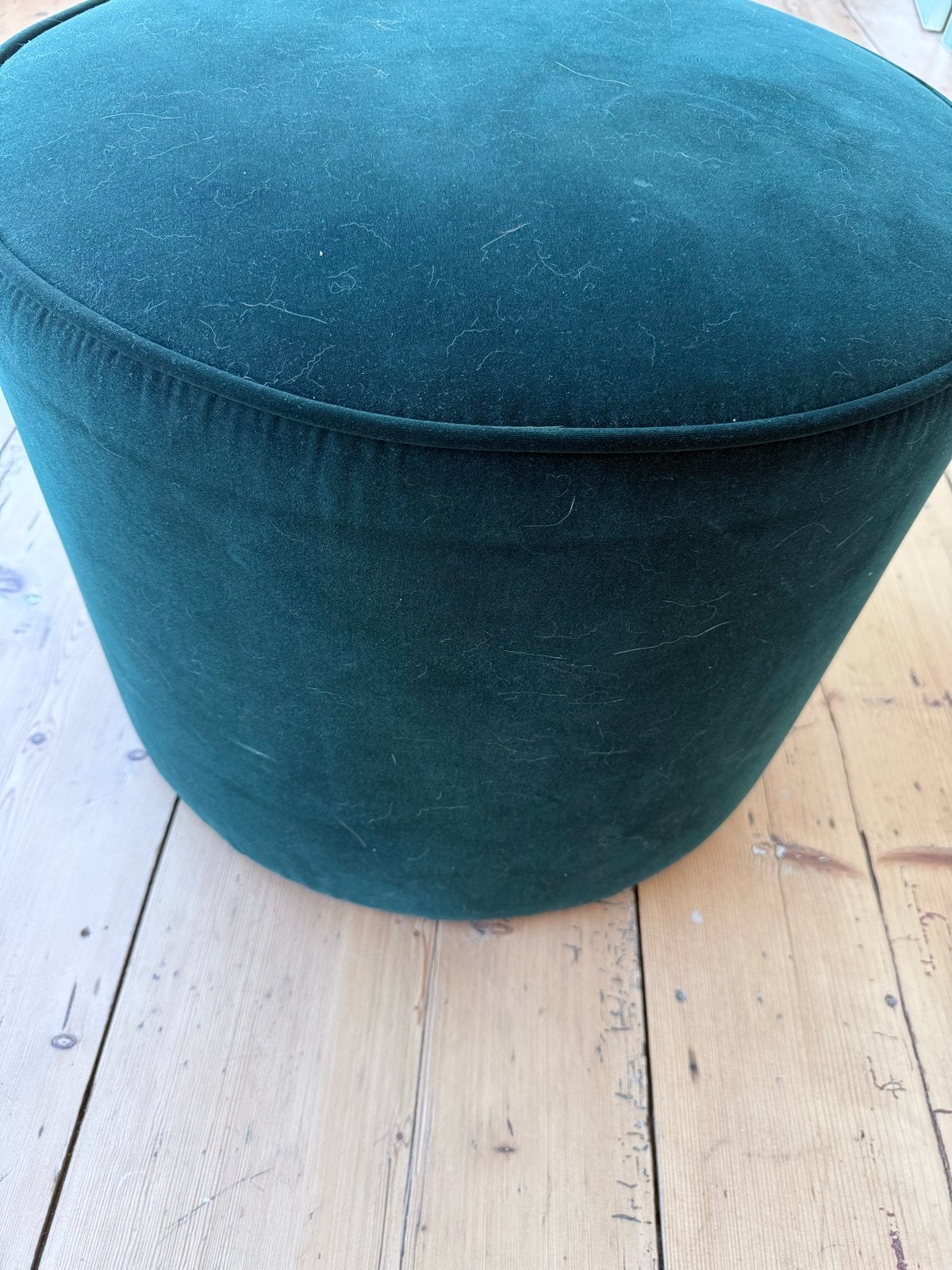 IKEA GRUNDSJÖ poef, Djuparp donkergroen, Ophalen, Zo goed als nieuw, Stof, 50 tot 75 cm