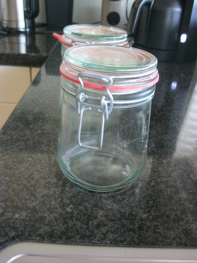 wekflessen 2 x / NIEUW, Ophalen, Glas, Nieuw, Voorraadpot