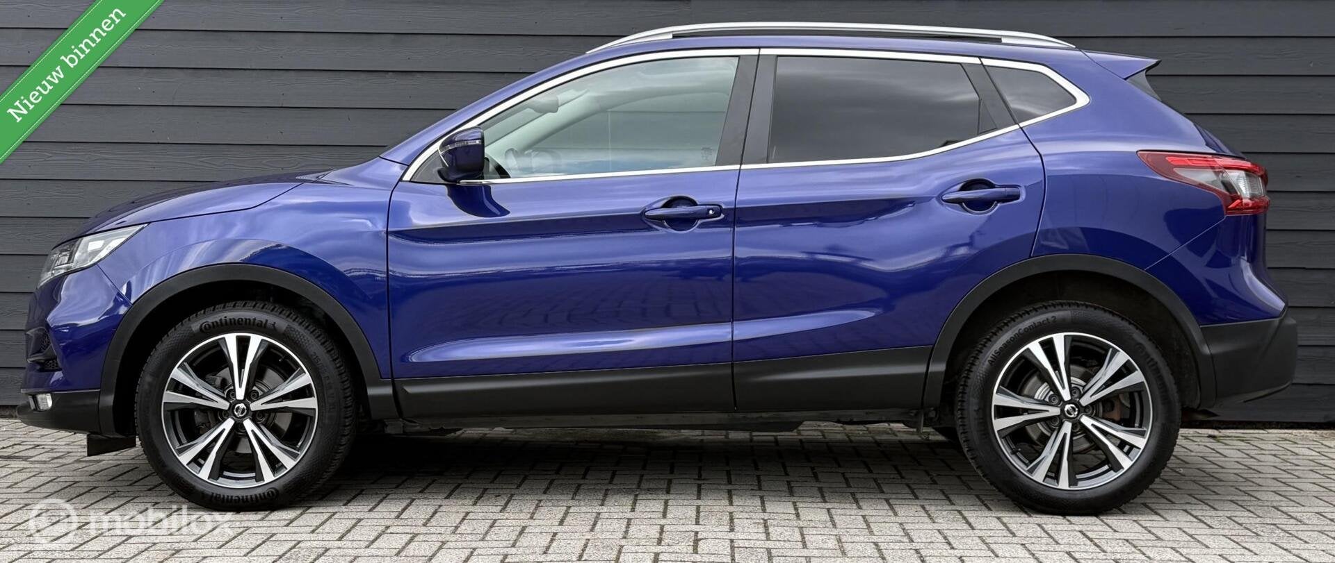 Nissan Qashqai 1.3 DIG-T N-Tec 160PK Automaat Pano.dak/Winte, Gebruikt, 4 cilinders, Blauw, Bedrijf