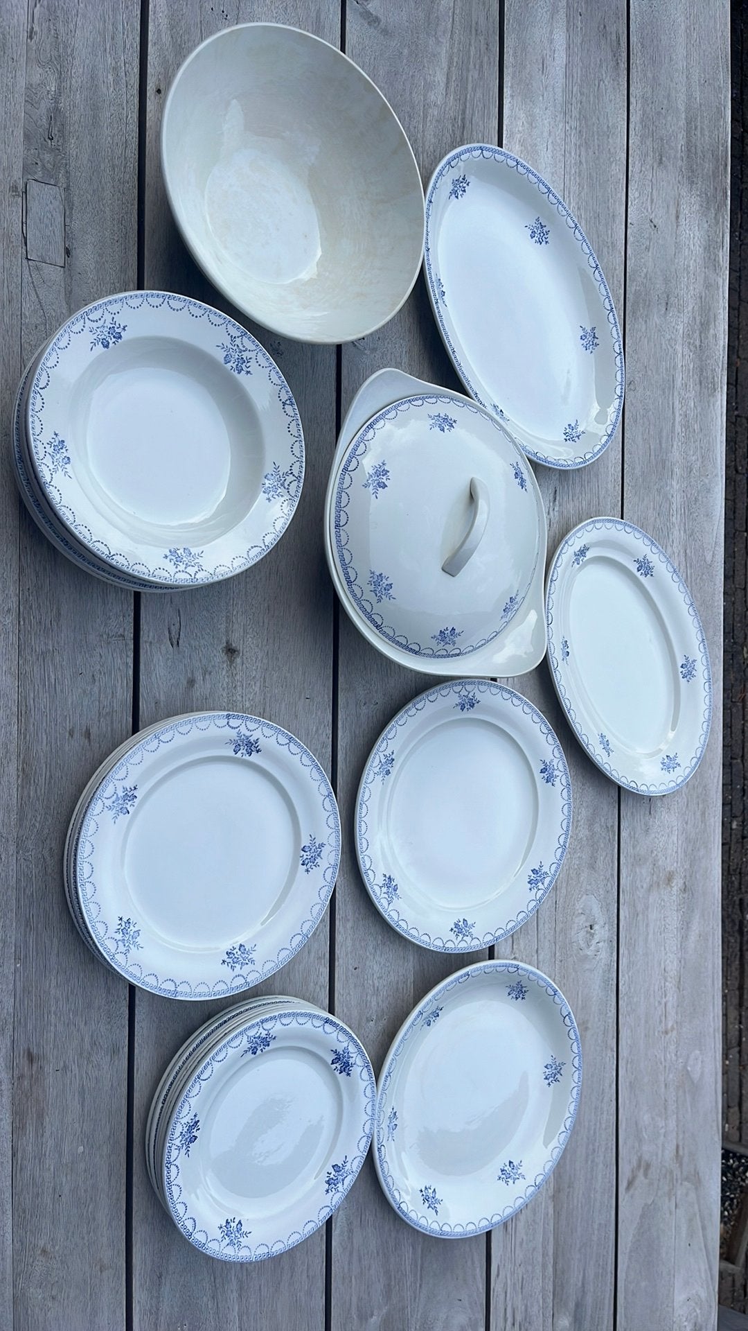 Céranord Saint Amand Semi Vitrifié servies, Huis en Inrichting, Ophalen, Gebruikt, Overige merken, Keramiek