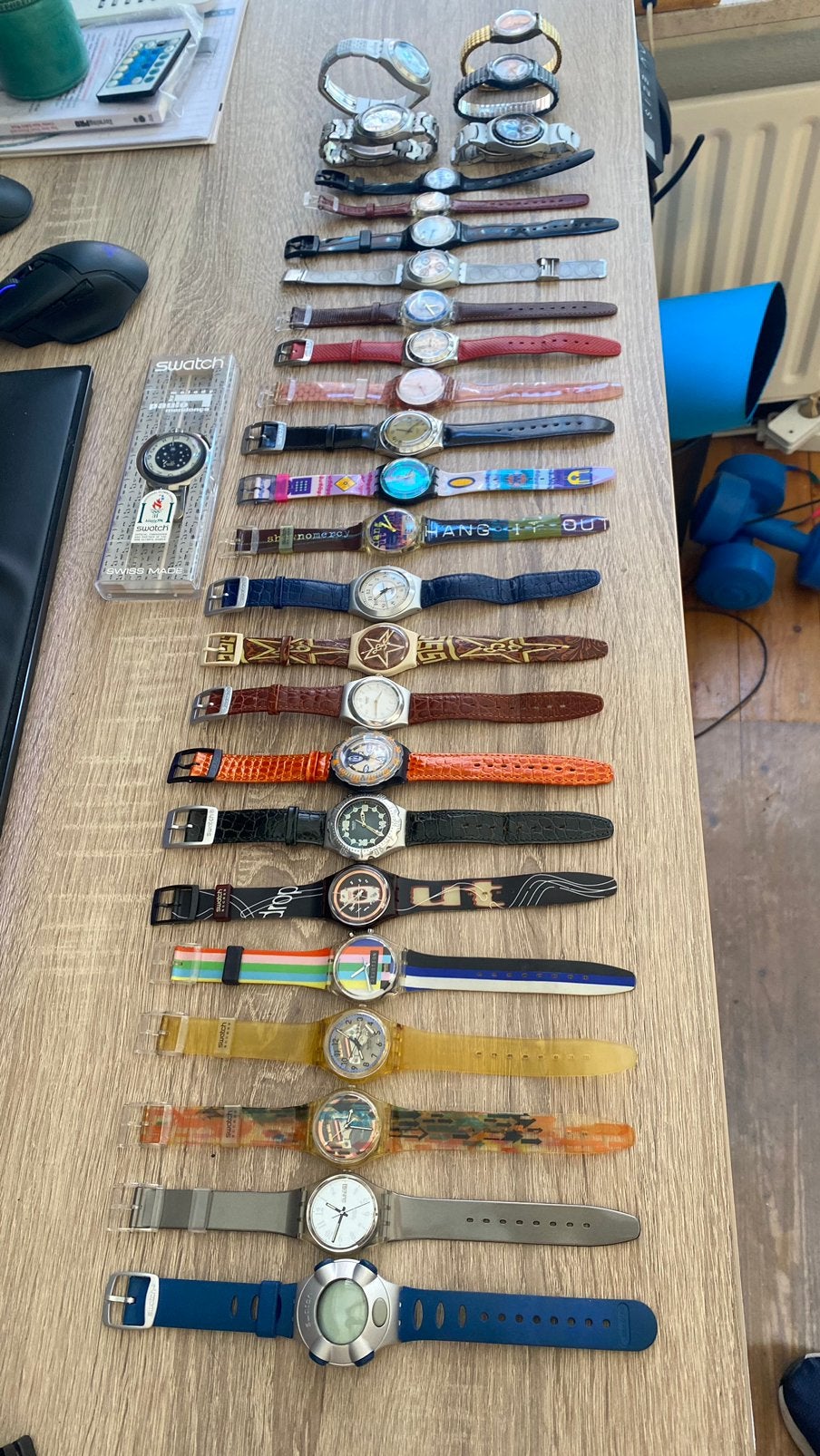 Grote partij Swatch horloges + bandjes (nieuwe en gebruikt), Kunststof, Swatch, Ophalen of Verzenden, Leer