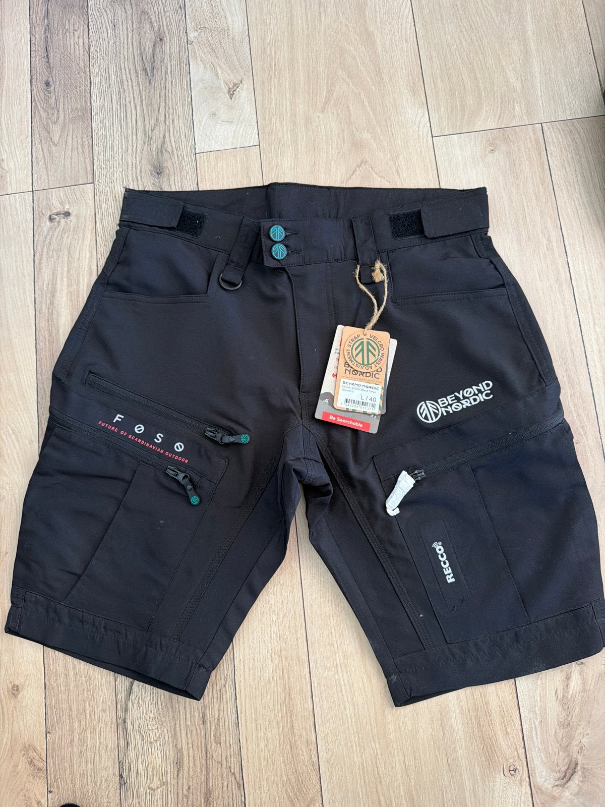 Beyond Nordic FOSO Outdoor Shorts Zwart Maat L/40, Kort, Zwart, Maat 42/44 (L), Nieuw